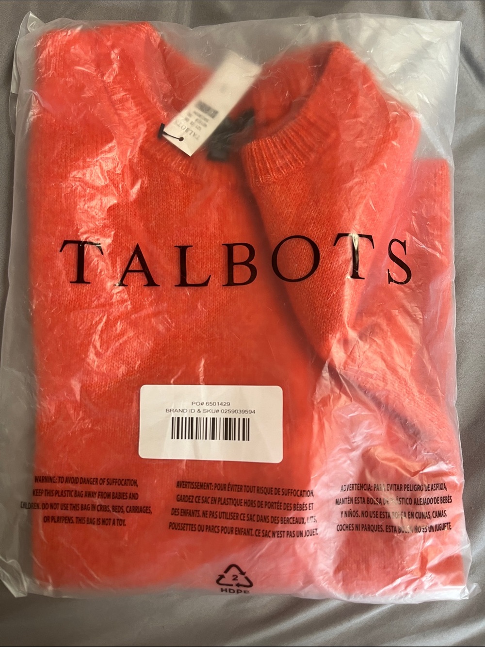 Talbots Orange Crewneck Sweater